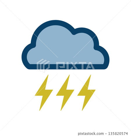 嚴重閃電圖標 嚴重閃電圖標 135820574