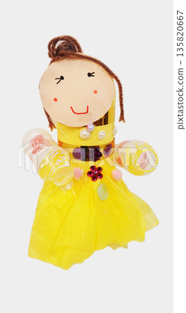 A girl doll made by a toddler 135820667