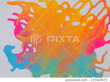 兒童創作的色彩鮮豔的抽象畫 135820673