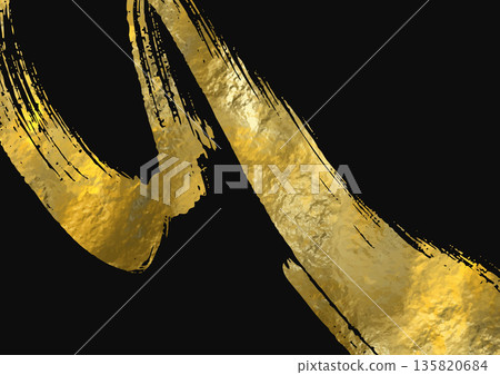 Vector Black and Gold Design illustration 135820684