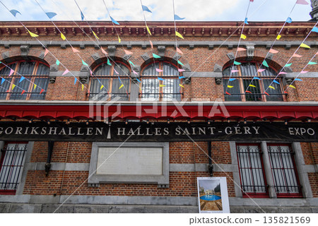Halles Saint-Gery or Sint-Gorikshallen cultural centre and exhibition space in central Brussels, Belgium Halles Saint-Gery or Sint-Gorikshallen cultural centre and exhibition space in central Brussels, Belgium 135821569
