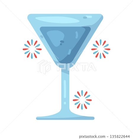 Illustration of Martini Glass 135822644