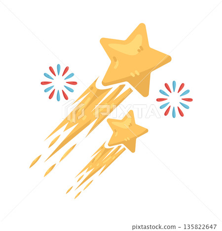 Illustration of shooting star Illustration of shooting star 135822647