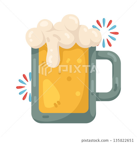 Illustration of beer mug 135822651