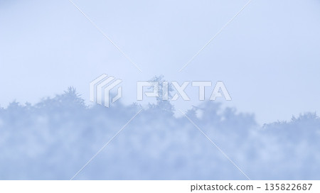 Snowflakes forming small ice crystals on a snowy surface against a soft light blue winter sky, nature's frozen artistry Snowflakes forming small ice crystals on a snowy surface against a soft light blue winter sky, nature's frozen artistry 135822687