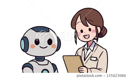 Image of AI and humans coexisting in business 135823066