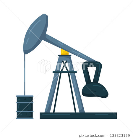 Illustration of Oil pumpjack Illustration of Oil pumpjack 135823159