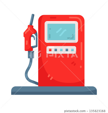 Illustration of gas station Illustration of gas station 135823168