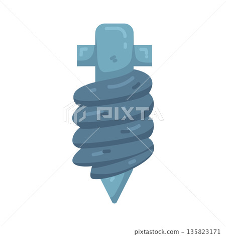 Illustration of Auger drill bit Illustration of Auger drill bit 135823171