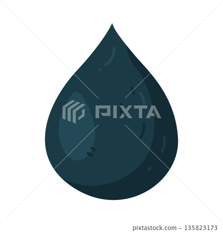 Illustration of oil drop 135823173