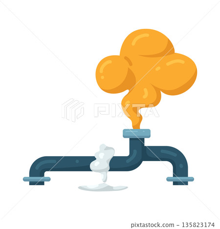 Illustration of gas leak 135823174