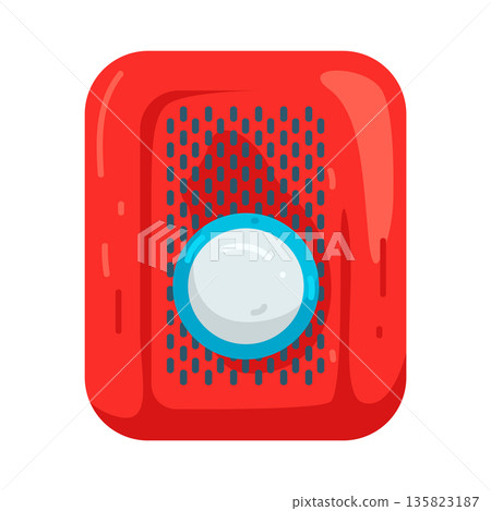 Illustration of fire alarm 135823187