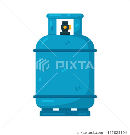 Illustration of gas cylinder  135823194
