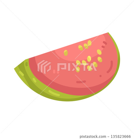 Illustration of red guava Illustration of red guava 135823666