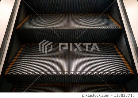 Shopping mall, escalator, moving escalator, escalator Shopping mall, escalator, moving escalator, escalator 135823713
