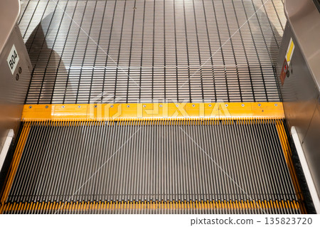 Shopping mall, escalator, moving escalator, escalator Shopping mall, escalator, moving escalator, escalator 135823720
