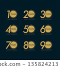 Anniversary logo set 135824213