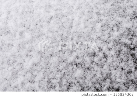Snow blankets the ground in a city setting during the morning. The scene shows fresh snowflakes resting on various surfaces and streets Snow blankets the ground in a city setting during the morning. The scene shows fresh snowflakes resting on various surfaces and streets 135824302