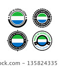 National flag of the Republic of Sierra Leone 135824335