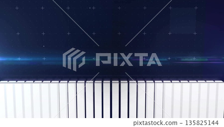 White vertical pillars forming abstract pattern in interface, with crosshair grid and glitch band White vertical pillars forming abstract pattern in interface, with crosshair grid and glitch band 135825144