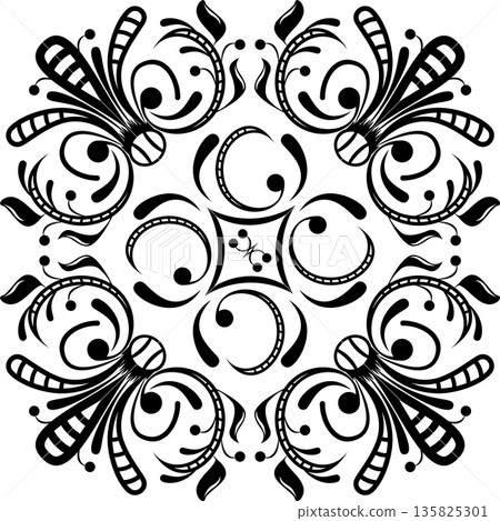Cartouche isolated black illustration Cartouche isolated black illustration 135825301