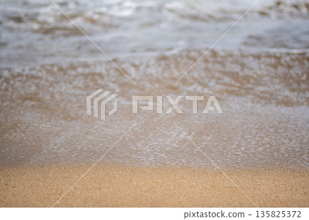 Gentle Waves on Sandy Beach Gentle Waves on Sandy Beach 135825372