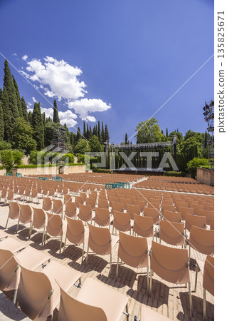Generalife open air theater in Alhambra Granada Spain Generalife open air theater in Alhambra Granada Spain 135825671