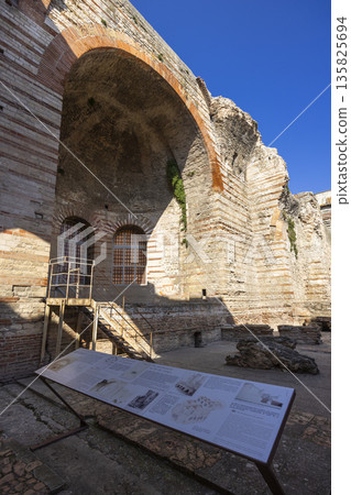 Roman Baths of Constantine ruins in Arles, France 135825694