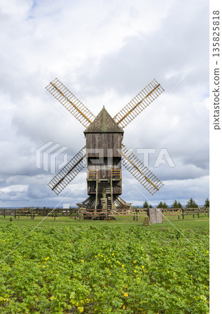 Valmy post mill representing agricultural heritage in France 135825818
