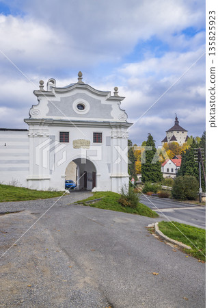 Banska Stiavnica gatehouse leading to New Castle Banska Stiavnica gatehouse leading to New Castle 135825923