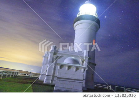 Byron Bay lighthouse and starry sky at night Byron Bay lighthouse and starry sky at night 135826030
