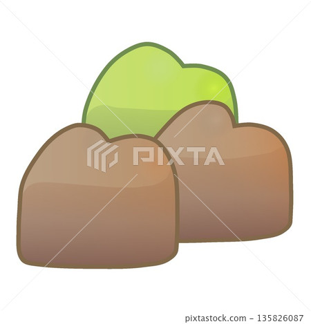 Heart-shaped chocolate illustration Heart-shaped chocolate illustration 135826087