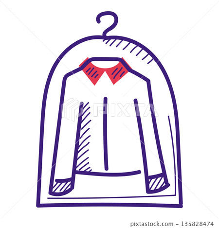 Dry cleaning service icon vector isolated 135828474