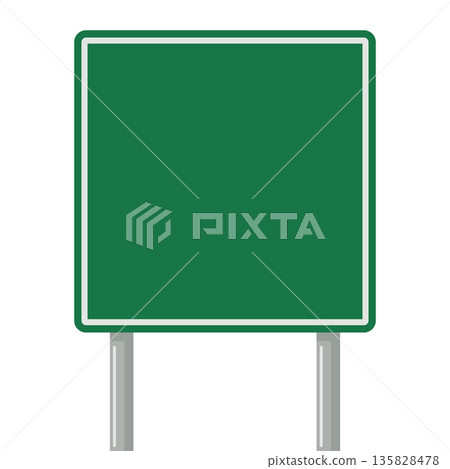 Green road sign vector isolated Green road sign vector isolated 135828478