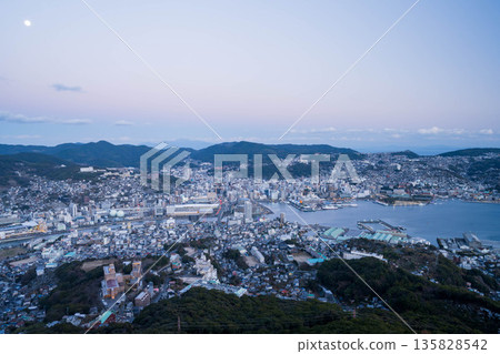 Nagasaki at dusk Nagasaki at dusk 135828542