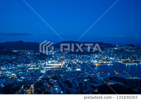 A beautiful night view of Nagasaki from the observation deck at the top of Mount Inasa A beautiful night view of Nagasaki from the observation deck at the top of Mount Inasa 135830265