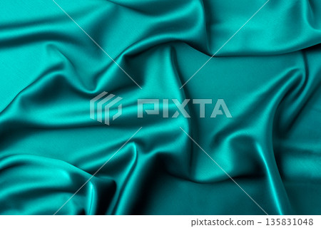 Green satin texture 135831048