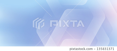 Modern medical or health care scientific abstract background with hexagons. Geometric stripe line art design for poster, brochure, cover, banner, header, website, presentation template 135831371