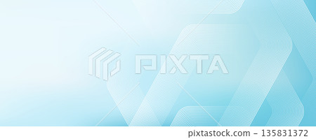 Modern medical or health care scientific abstract background with hexagons. Geometric stripe line art design for poster, brochure, cover, banner, header, website, presentation template 135831372