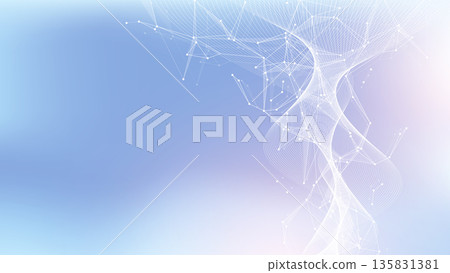 Molecular abstract structure background. Scientific vector illustration with molecule DNA. Medical, science and technology concept for banner template or header 135831381
