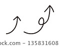 一組簡單的手繪箭頭 135831608