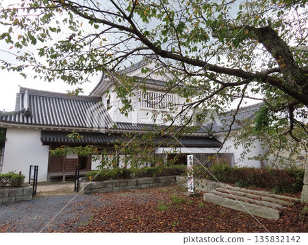 Tsuyama Castle, Kakuyama Park, Mimasaka Province. This castle is a national historic site in Tsuyama, Tomata County, and is also famous as a cherry blossom viewing spot. It was built by Mori Tadamasa. 135832142