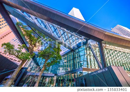 Tokyo cityscape in Japan, including the Sumitomo Mitsui Building on the west side of Shinjuku Station 135833401