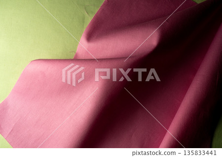 Close-up of folded fabric textile 135833441