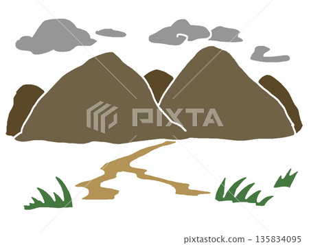 mountains illustrations, 135834095
