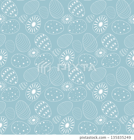 Seamless pattern with Easter eggs 135835249