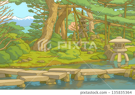 兼六園岩古橋示意圖 135835364