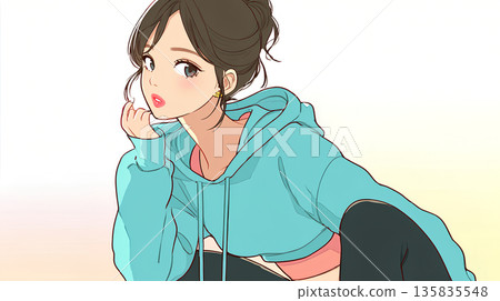 女人伸展 135835548