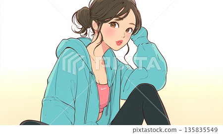 女人伸展 女人伸展 135835549