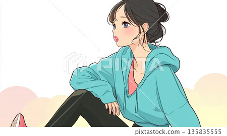 女人伸展 135835555